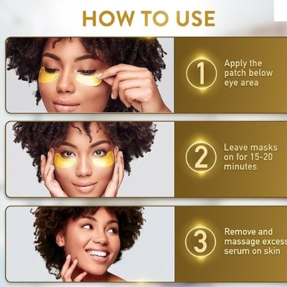 Under Eye Patches for Puffy Eyes and Dark Circles Pure Collagen and 24K Gold - Picture 5 of 8